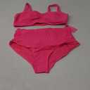 Tempt Me Women Plus Size High Waisted Bikini Set Two Piece Swimsuit Tummy Control Bathing Suits (Hot Pink), 16W
