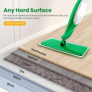 Libman Freedom Spray Mop Kit, Microfiber Wet Mops for Floor Cleaning, Hardwood, Laminate, Tile Cleaner, Household Tool, 24 Oz Solution Tank, Two Extra Replacement Refill Heads Included