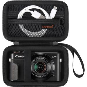 Canboc Camera Case for Canon PowerShot G7 X Mark III/ G7X Mark II Digital 4K Vlogging Camera, Point and Shoot 4K Video Camera Bag, Zipper Mesh Pocket fits USB Cable, Batteries, Black