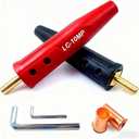 LC-10MP Tapered Machine Plug for Miller Welders, Red & Black (05080 & 05081), Fits Cable Sizes #4-1/0 (25-50mm), Welding Lead Connectors, Welding Cable Connectors