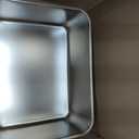 Stainless Steel Litter Box, 18"x14"x6"(Height) Medium Metal Cat Litter Box Easy Clean, Non Stick Litterbox No Smell for Cats or Kitty, Rabbits