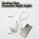 Aesthetic Plush LED Night Light, 1200mAh Rechargeable Mood Lamp, 3 Color Temperatures (Warm/Nature/Cool), 150 Lumens Dimmable Nursery Light with Remote, 1-4H Timer, Bedside Decor, White