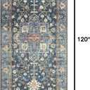 Loloi Skye Collection SKY-08 Denim/Brick 2'-6" x 10'-0" Runner Rug