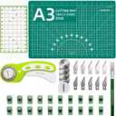 Rotary Cutter Set, 45mm Fabric Cutter (Teal)