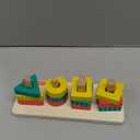 Fisher-Price Wood Toddler Toy Shape Stacker, 13-Piece Wooden Sorting Activity for Fine Motor Play Preschool Kids Ages 2+ Years