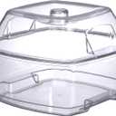 Prodyne Acrylic Flip Salad On Ice Bowl with Lid, 2pc Set, 10", Clear