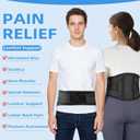 Back Brace for Lower Back Pain Relief - Adjustable Breathable Lumbar Support Belt with 6 Reinforced Steel Stays for Men & Women, Sciatica, Herniated Disc, Scoliosis & Muscle Support (Black, Small)