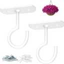 2.5in Ceiling Hooks for Hanging Plants 2Pack White