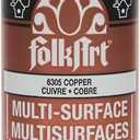 FolkArt Multi-Surface Metallic Paint in Assorted Colors (2 oz), Metallic Copper (2 Fl Oz (Pack of 1))