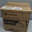 Hon&Guan 8 Inch Inline Booster Duct Fan with Speed Controller - 623 CFM Airflow with 44W Ultra-Low Power and Low Noise