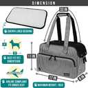 PetAmi Small Dog Purse Carrier, Soft-Sided Pet Carrier Bag with Pockets, Portable Puppy Cat Travel Handbag Tote, Airline Approved Breathable Mesh, Poop Bag Dispenser, Max 18 lbs, Stripe Black