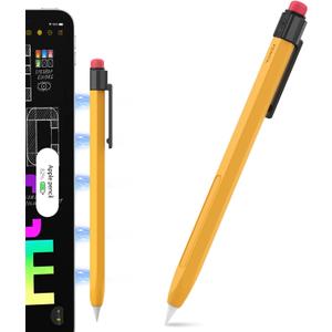iPencil Case Sleeve Silicone Protective Cover Perfect Grip Skin Classic Design with Sturdy Clip Compatible with Apple Pencil 2nd Generation (Classic)