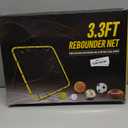 3.3Ft Rebounder Net, Multi-Sport Trainer for Soccer and Volleyball, Adjustable Angles, Easy Storage, Durable Construction, Enhances Agility, Precision, Reflexes, Solo Practice