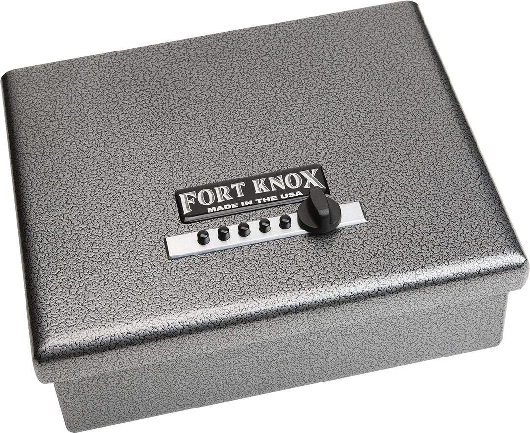 Fort Knox Original Pistol Box (PB1), Security for pistols, handgun, California DOJ Certified, Quick-Access Mechanical Lock, Heavy-Duty Steel