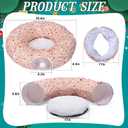 Leyndo 37 x 10 Inches Christmas Santa Cat Tunnel Bed Under Christmas Tree with Central Mat for Xmas Tree Skirt Warm Soft Cat Tube in Red Green Multifunctional Decorative Bed