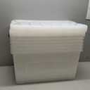 Sterilite 6-Pack Stackable Storage Bin with Lid, Clear Plastic Design, 48 Quart