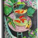 Henri Matisse Wall Art Goldfish 1911 Matisse Goldfish Framed Famous Painting Matisse Art Prints Aesthetic Posters on Canvas 12x16 Home Kitchen Bathroom Decor (Goldfish, 12x16 inch)