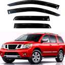 KPY Rain Guards Fit for 2004-2016 Nissan Armada, Out-Channel Window Visors Vent Wind Deflectors 4PC, Car Accessories for 04-16 Armada