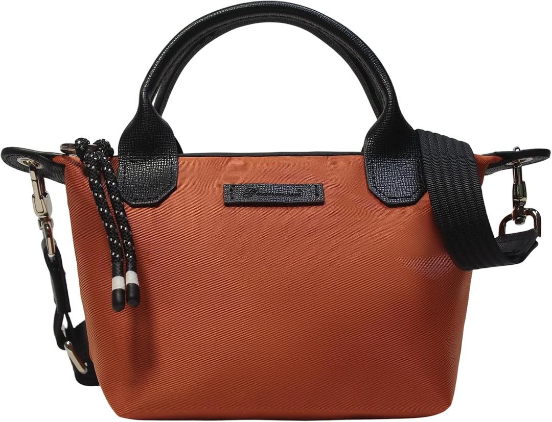 Designer Mini Tote Bag for Women - Lightweight Crossbody Purse with Adjustable Dual Straps (2-Way Carry) (Orange)