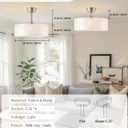 20" Caged Fandelier Ceiling Fans with Lights, Silver Boho Chandelier Ceiling Fan with Light Remote Control with 6 Speeds for Bedroom, Living Room, Nursery