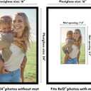 Americanflat 16x24 Poster Frame with Polished Plexiglass - Use as 8x12 Frame with Mat or Display 16x24 Photo Without Mat - Streamline Collection - Thin Border Picture Frames for Wall - Black