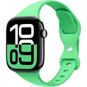 2 x STG Sport Slim Thin Narrow Silicone Bands Compatible with Apple Watch Band Ultra 3/2/1 49mm, Series 11/10 46/42mm, 9/8/7 45/41mm, SE 6/5/4 44/40mm, 3/2/1 42/38mm for Women Men (Abyss Blue)