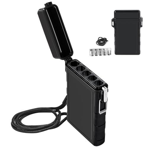 Waterproof Case, Portable Holder Case, Airtight Container with Removable Holder/Lanyard, EDC Storage Box for 110mm Size - Sealed Organizer for Men Women, Outdoor Survival Accessories Hiking Camping