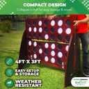 Swooc Games - XL Giant 4 in A Row (4ft x 3ft) All Weather with Carrying Case & 60% Quieter Design - Giant Connect Outdoor Game - Outdoor Games for Family - Jumbo Lawn Activity - Outside Fun