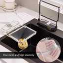 2 x WAYUTO Rotatable Kitchen Sink Strainer with 100Pcs Filter Mesh Bags and Suction Cup Sink Strainer Rack Sink Filter Holder Sink Food Catcher Sink Waste Strainer for Kitchen Decor Black