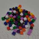 100 Pieces 16 mm Blank Dice Colored Bulk Cubes Assorted Color DIY Dice for Board Games with Storage Bag for Board Games and Teaching Math Farkle