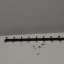 WEBI Coat Rack Wall Mounted,10 Hooks for Hanging Coats,30 Inch Hook Rack Hook Rail Coat Hanger Wall Mount for Backpack,Clothes,Jacket,Black