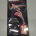 16 PCS Kinesiology Tape for Knees, 4 Colors Knee Support Tape, Precut Knee Tape for Knee Stability, Athletic Tape, Kinetic Tape for Knee (Black, Skin Color, Rose Red, Light Blue)