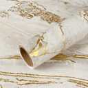 VEELIKE Wide Gold Beige Marble Countertop Contact Paper Waterproof Kitchen Countertop Peel and Stick Marble Contact Paper 32''x354'' Matte Marble Wallpaper Peel and Stick Removable Vinyl Countertop