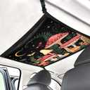 Mushroom Galaxy Car Storage Mesh Organizer Ceiling Cargo Net Double-Layer Adjustable Zipper Truck SUVs Travel Road Trip Essentials etc. Interior Organizer