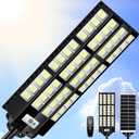 12000W Solar Street Lights Outdoor Waterproof, Large Solar Parking Lot Light Dusk to Dawn with Radar Motion Sensor and Remote Control, Pole or Wall mounted, for Outside Yard Driveway Barn Garage