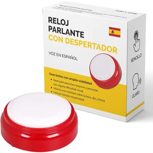 Spanish Talking Clock - Reloj Parlante con Voz en Espaol - Telling Time in Spanish for The Visually Impaired, Blind, Elderly, Alzheimer's - Speaking Clock 12h and 24h Formats