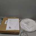 White Lamp Shades Set of 2, Bell Lamp Shades 6"Top x 13"Bottom x 10"High, Medium Shade Replacement Fabric Natural Linen Hand Crafted(Spider Fitter), Harp Holders Included, Easy Assembly Required