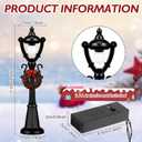 Treela Christmas Lamp Post Village Accessories Mini Street Lamp Dollhouse Streetlight Models Miniature Xmas Village Pathway Lantern Gifts for DIY Micro Landscape Garden Accessories(12 Pcs,Simple)