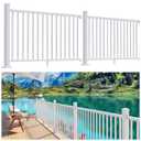 2 Pack 36 in. H x 6 ft. W Porch and Deck Railing Kit, Aluminum Railling Kit, White Outdoor Textured Powder-Coat Finish Rail System for Decks, Porches & Balconies (2 Post, 2 Panel)