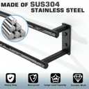 Alise Double Towel Bars for Bathroom,Wall Mount Towel Holder Towel Racks for Bathroom Lavatory,SUS304 Stainless Steel Towel Hanger Towel Rails,Matte Black,24 inch