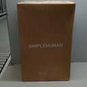 simplehuman 50 Liter / 13 Gallon Semi-Round Kitchen Step Trash Can with Secure Slide Lock, Black Plastic