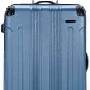 Rockland London Hardside Expandable Spinner Wheel Luggage, Blue, Checked-Large 28-Inch