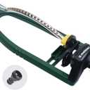 Melnor 65048-AMZ Oscillating Sprinkler with Brass Nozzles and QuickConnect Product Adapter Set, 3,400 sq. ft, Amazon Bundle