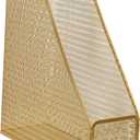 Martha Stewart Ryder Gold Mesh Metal Single Slot Magazine File Holder, Desktop Organizer, 9.75 x 3.75 x 11.5