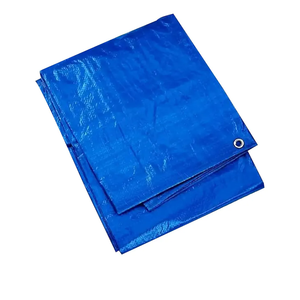 6x16 ft Heavy Duty Plastic Tarp – Blue Poly Tarp, 6 MIL Waterproof Cover w/Aluminum Grommets, Reinforced Edges, Tear Resistant Polyethylene for Camping, Roofing, Construction, Outdoor Use
