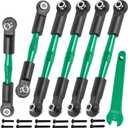 Aluminum Turnbuckles Camber Links Upgrades Part for 1/10 Big Rock 3S V3 4WD BLX 1/8 Typhon 3S / Mega 550 V3 4WD BLX,Green (Mismatch Big Rock V1 or V2 Model rc car)