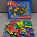 Melissa & Doug USA Map Floor Puzzle, 51 Jumbo Pieces, 2 x 3 Feet, Educational Geography Giant Puzzle for Kids Ages 6+ - FSC Certified