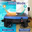 2025 Upgrated Large Solar Pool Cleaner Robot with Remote & APP Control, Pool Skimmer with Dual Charging Modes, Automatic Pool Cleaner with Salt Resistant Durable Motor