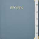 Aesthetic Recipe Binder with Polyester Waterproof cloth Cover - The Perfect Recipe Book with Plastic Sleeves to Write in Your Own Recipes - Quality Blank Cookbook Binder, Cards incl.