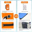 2PCS Pool Ladder Weights 10L Universal Pool Step Weights Sand Bag Waterproof 500D PVC Swimming Pool Stair Weights for Above Ground and Inside Pool with 2 Nylon Handles and 1 Funnel Orange